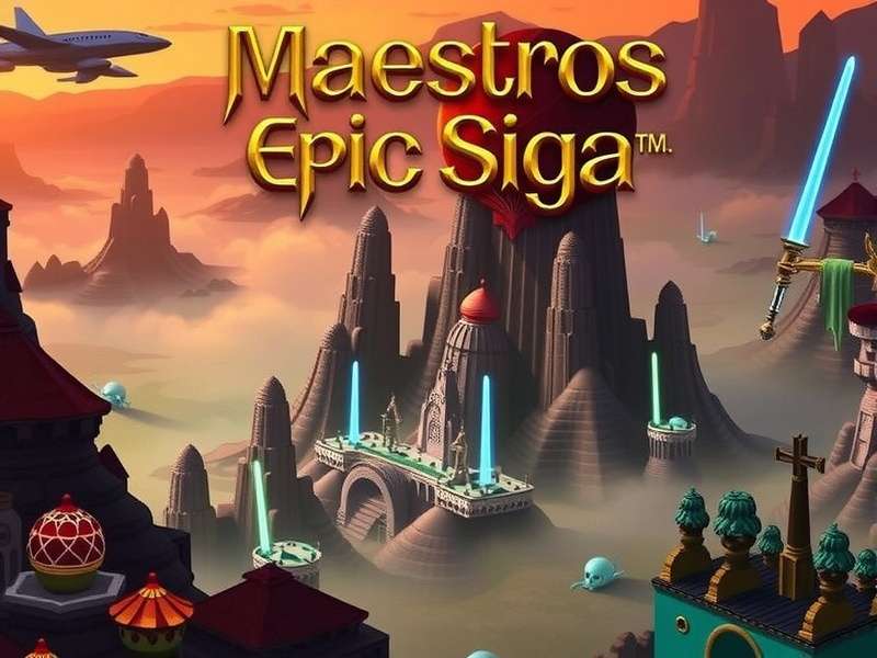 Maestros Epic Saga Game Cover Art - Ancient Indian Mythological Landscape with Modern RPG Elements